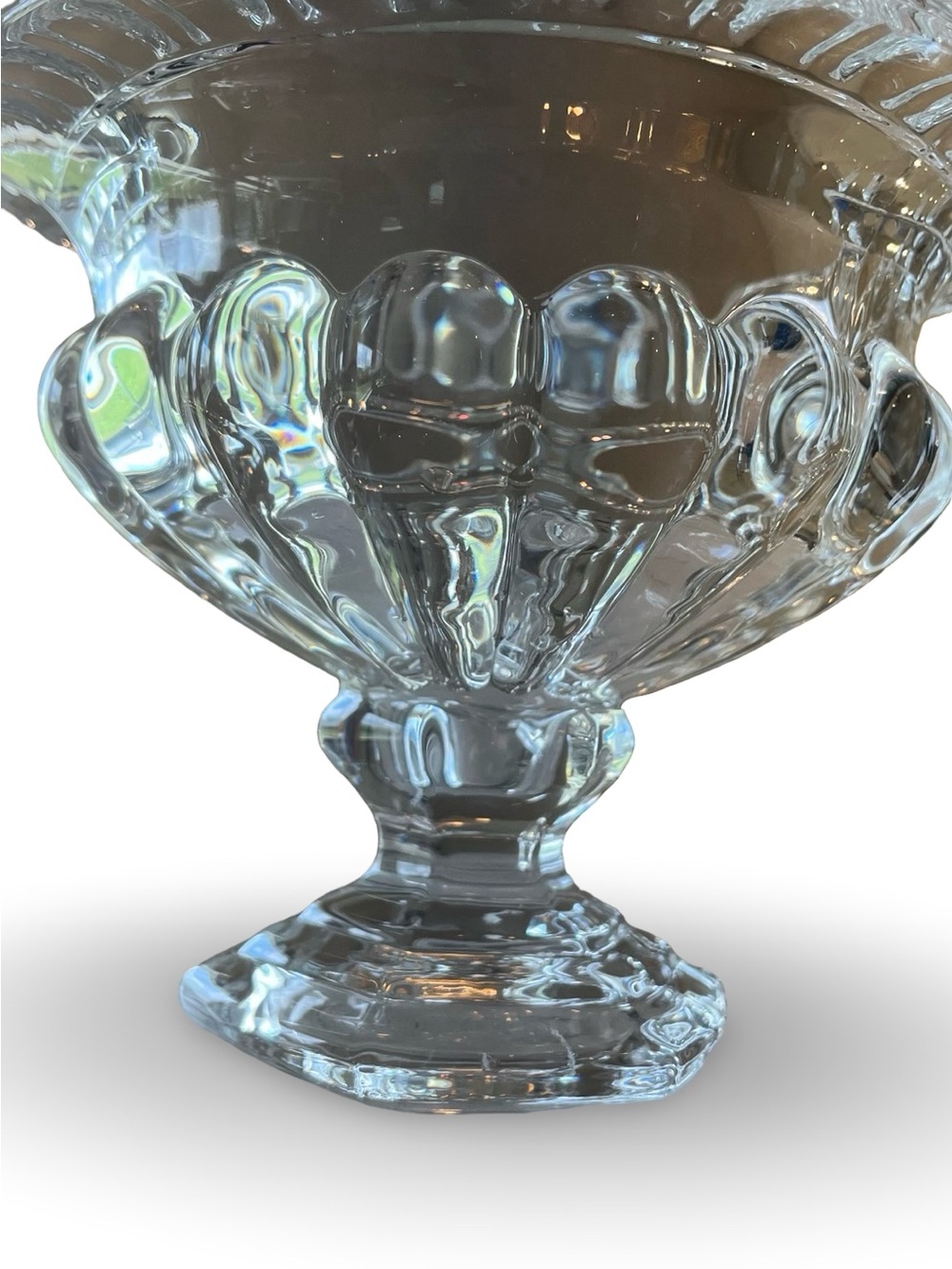 Anthropologie Iris Pressed Glass Compote 6” - Picture 7 of 8